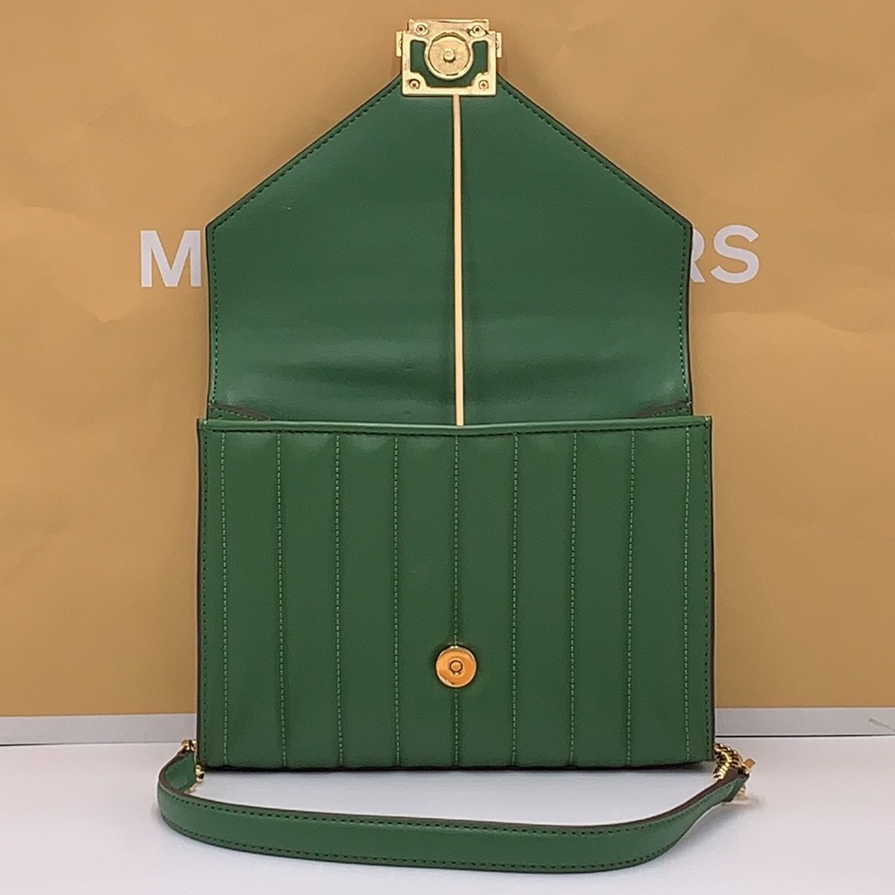 MICHAEL KORS MEDIUM FLAP CHAIN
SHOULDER CROSSBODY BAG FERN
GREEN COLOR - Picture 8 of 16